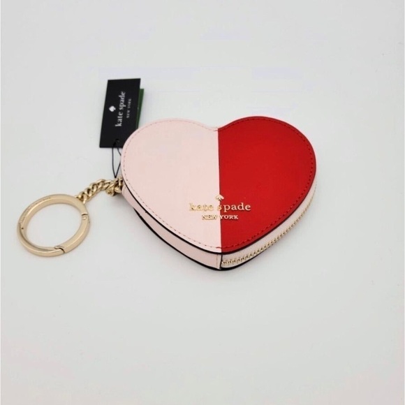 Kate Spade Other Loveshack Heart Leather Coin Purse Pouch Case Key Fob Ring - Picture 1 of 6
